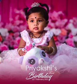 1st Birthday Milestone Album: Priyakshi